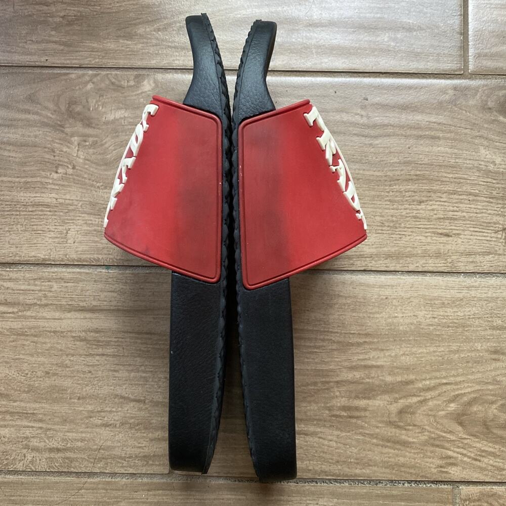 PRADA Sport Mens Black Red Gray White Logo Slides Sandals US Size 11 - Picture 6 of 9
